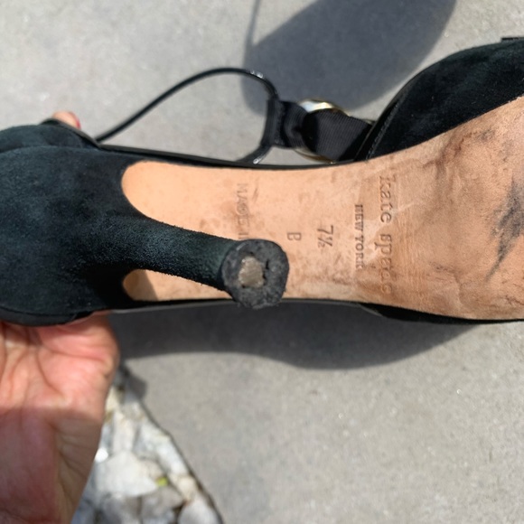 Kate Spade Glamour black open toe shoes. Size 7.5 - Picture 7 of 8